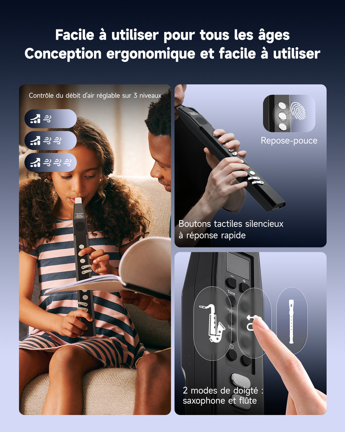 Eastar Digital Aerophone EDA-100 Noir
