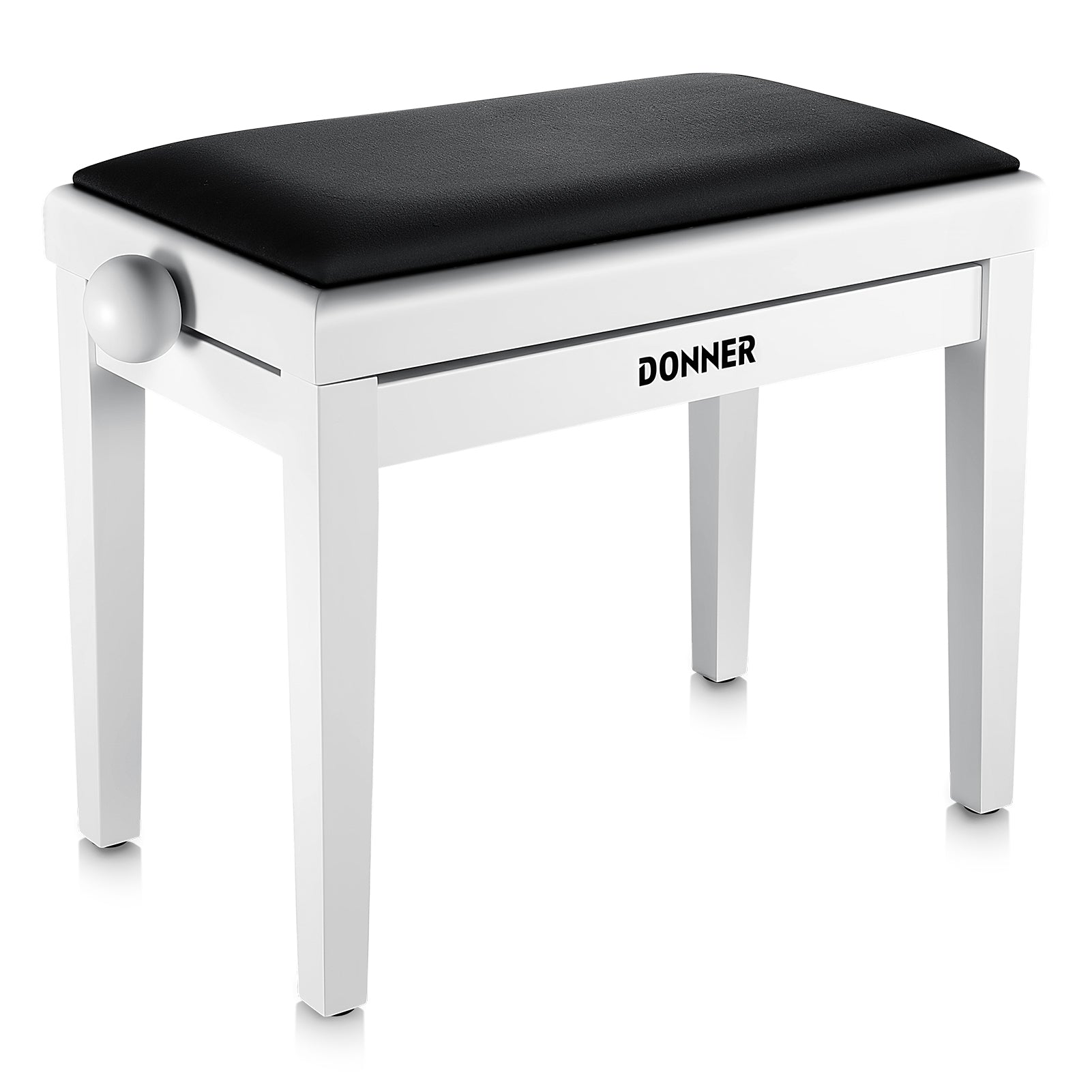 Donner Tabouret De Piano À Hauteur Réglable-Blanc mat##