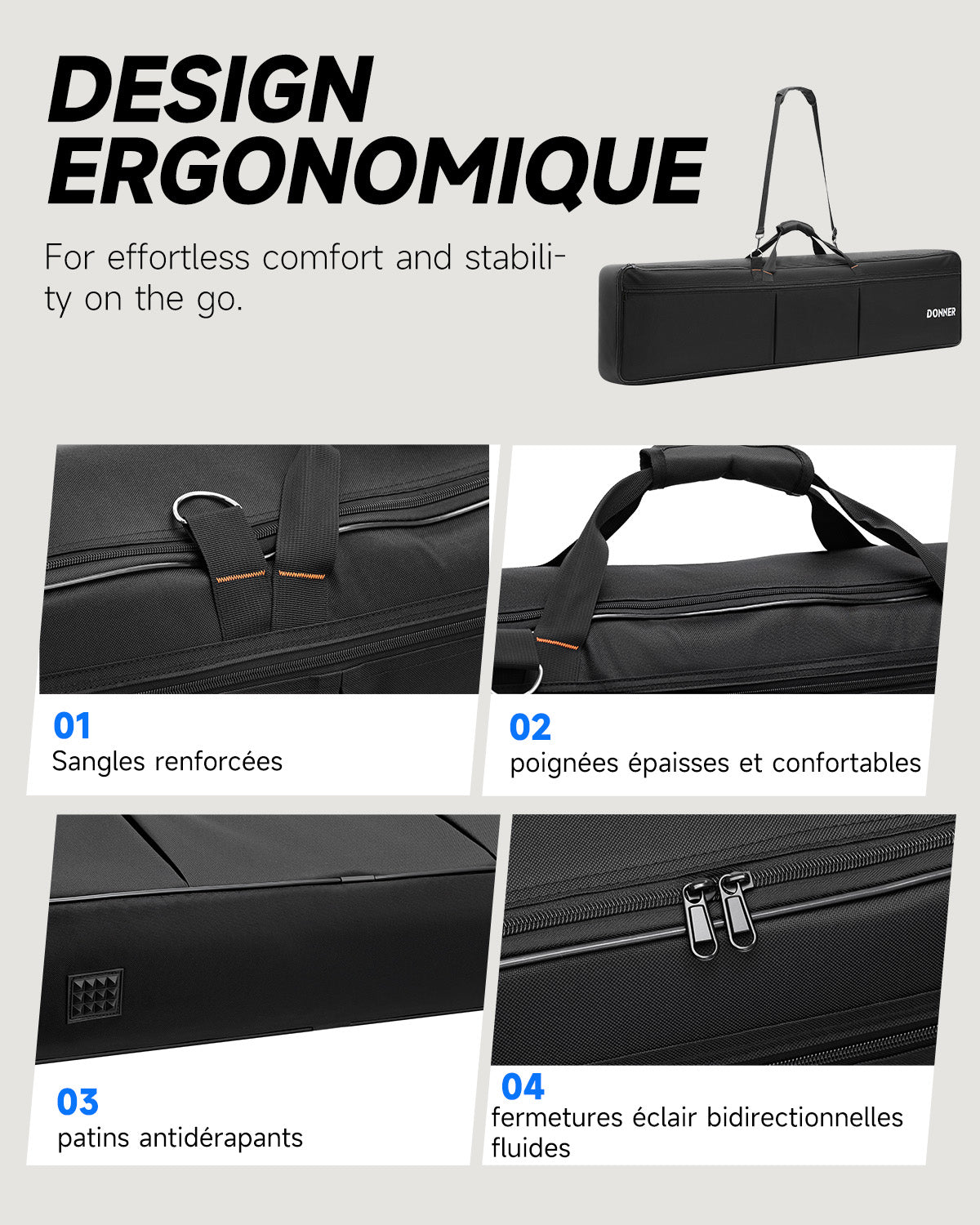 Donner Sac de Transport pour Clavier 88 Touches