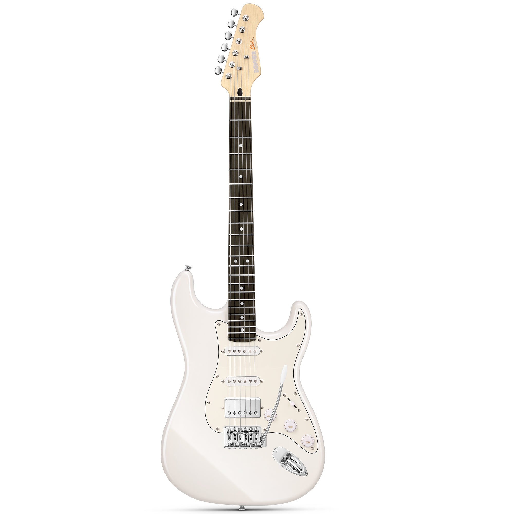 Donner DST-152 Guitare Électrique avec Ampli et Housse-Ivoire Blanc##