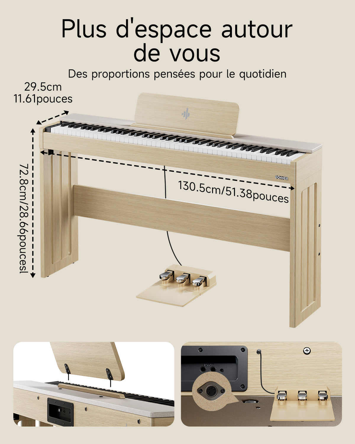 Donner OURA J100 Piano numérique de salon 88 touches