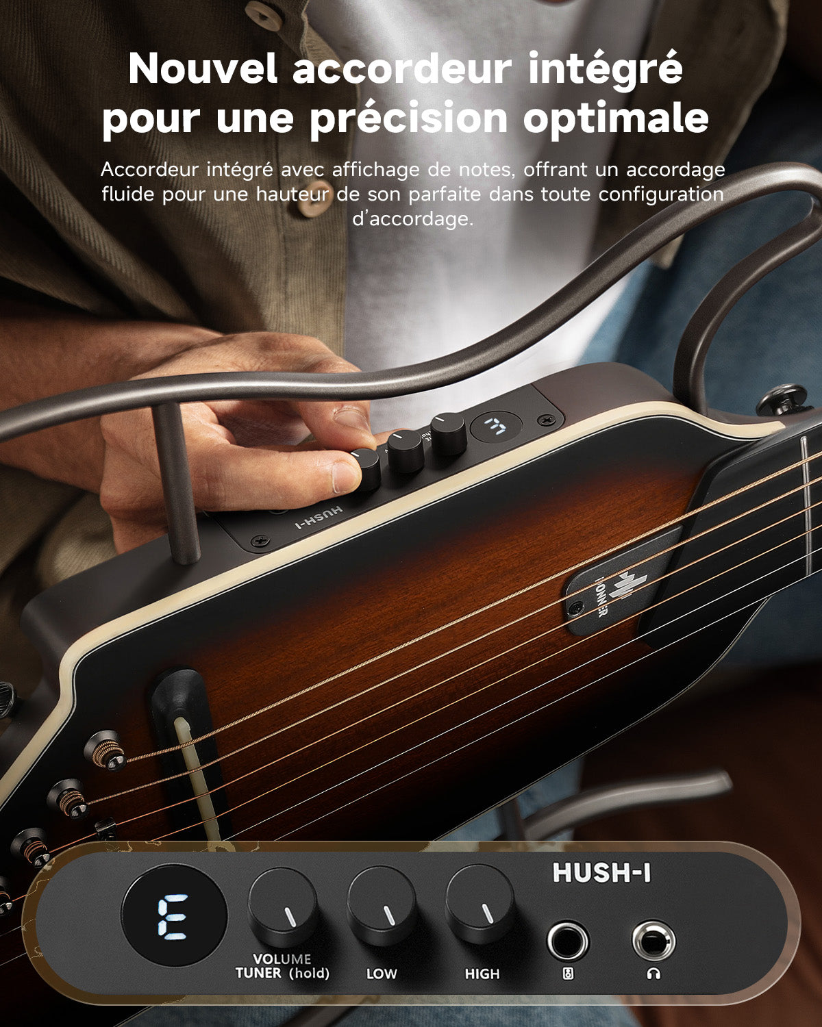 Donner HUSH™ I Guitare de Voyage Ultra-Légère