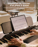 Piano numérique domestique Donner  OURA™ S100 88 touches, grain de chêne noir