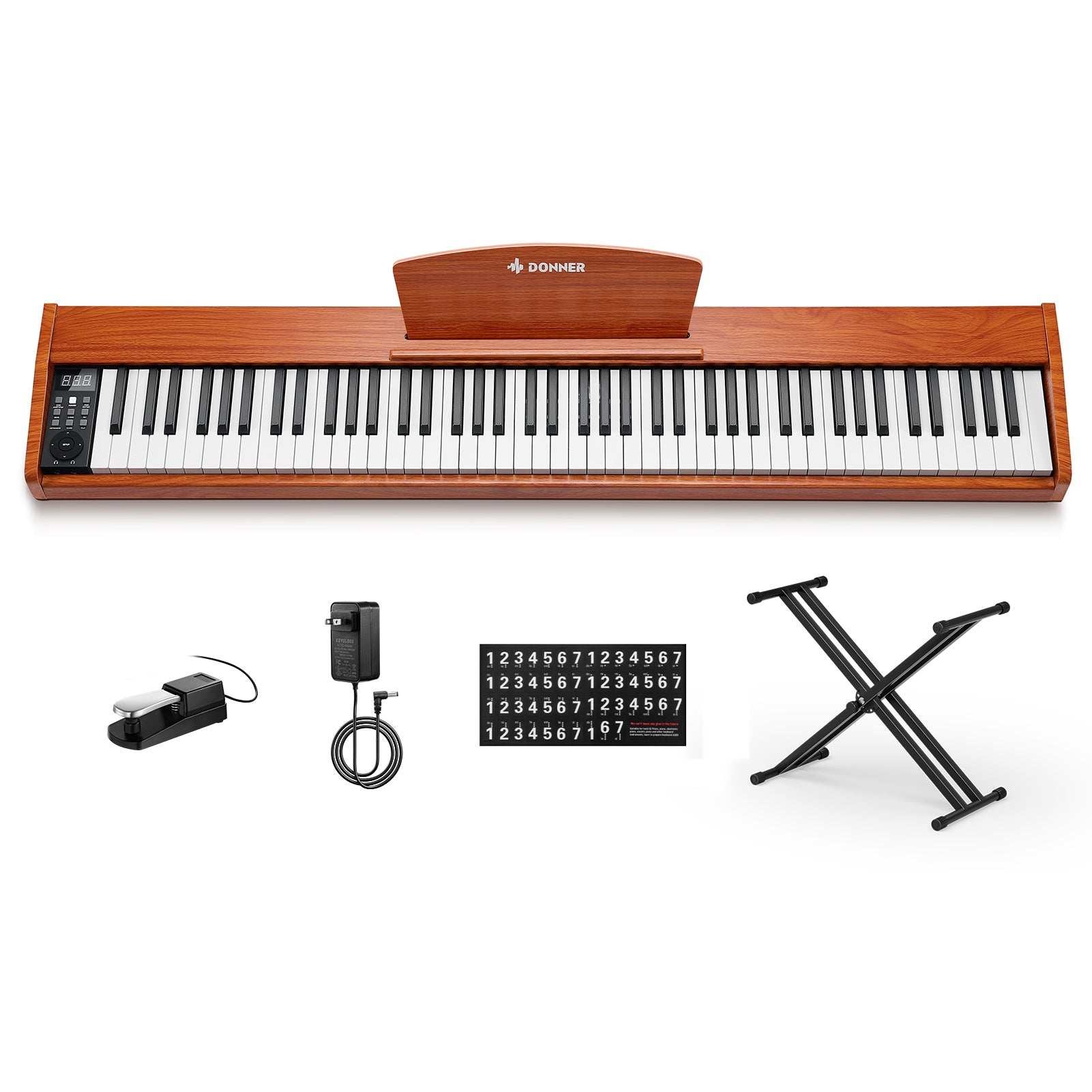 Donner DEP-1S Semi-Lesté De Style Bois Piano Numérique-couleur bois naturel【Nouvelle version】##