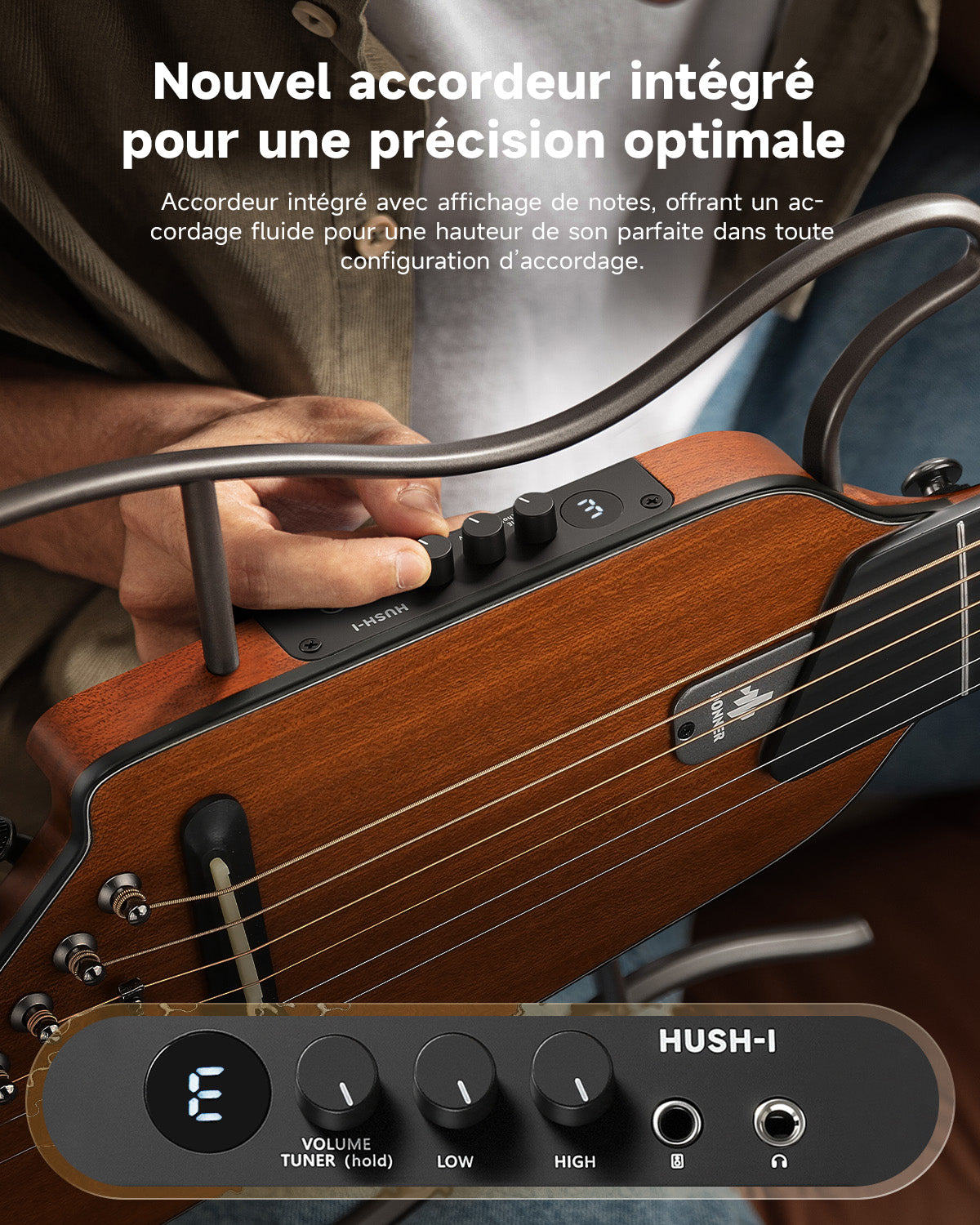 Donner HUSH™ I Guitare de Voyage Ultra-Légère