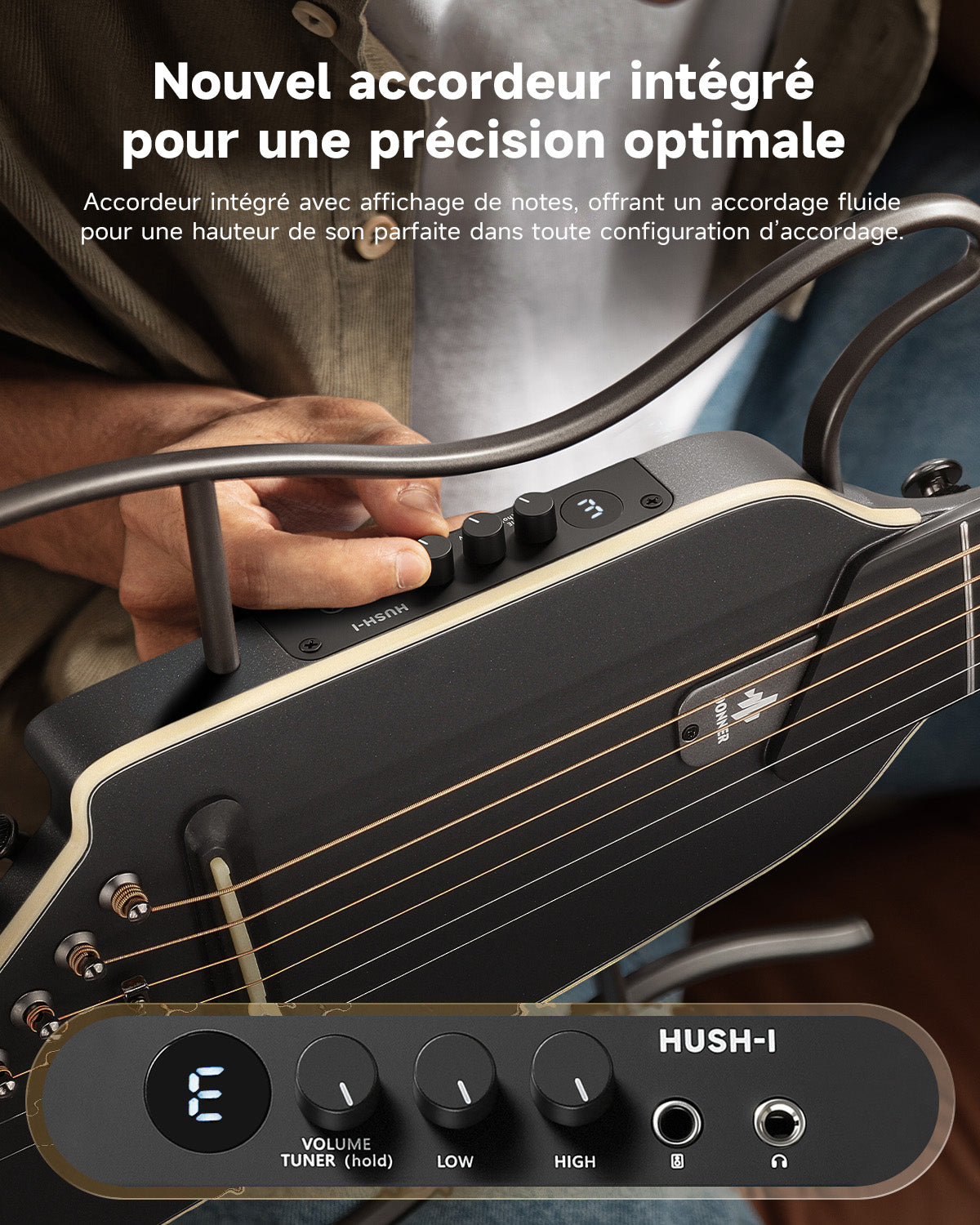Donner HUSH™ I Guitare de Voyage Ultra-Légère