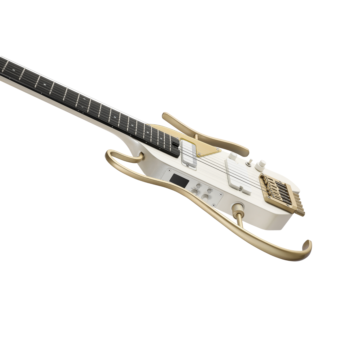 Donner HUSH X™ PRO Guitare Électrique-Blanc-Or##