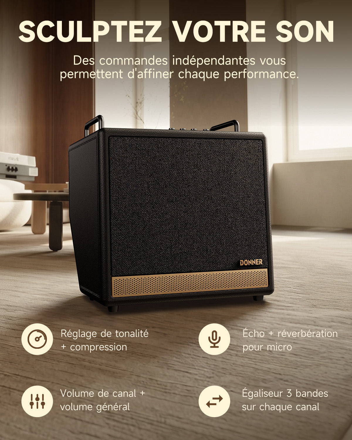 DONNER DKA-50 50W Amplificateur de clavier