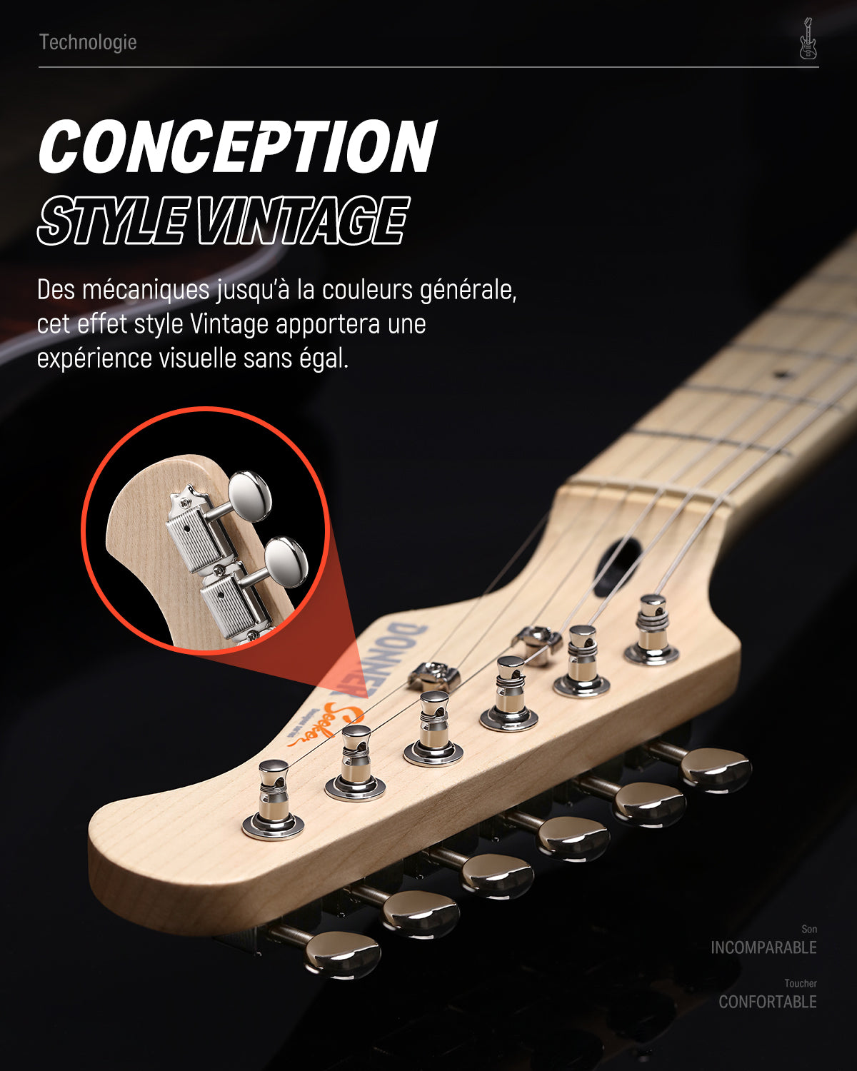 Donner DST-152 Guitare Électrique avec Ampli et Housse-Sunburst##