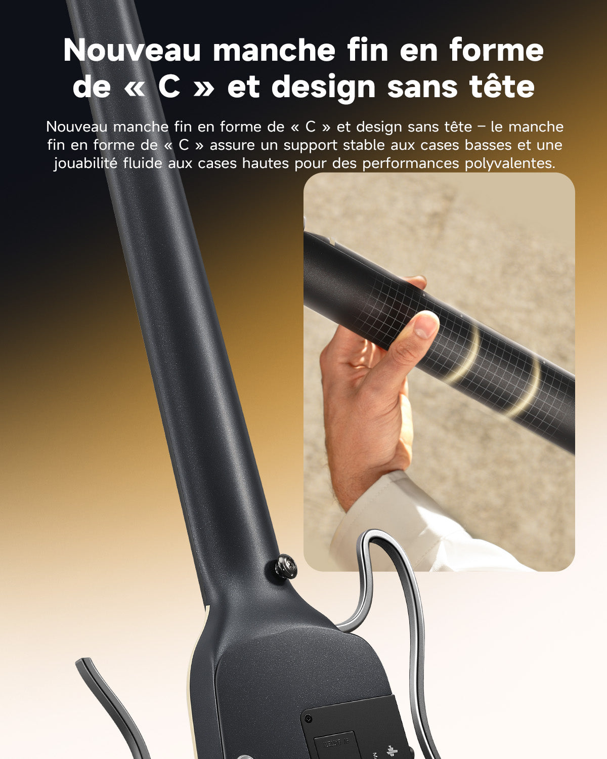 Donner HUSH™ I Guitare de Voyage Ultra-Légère