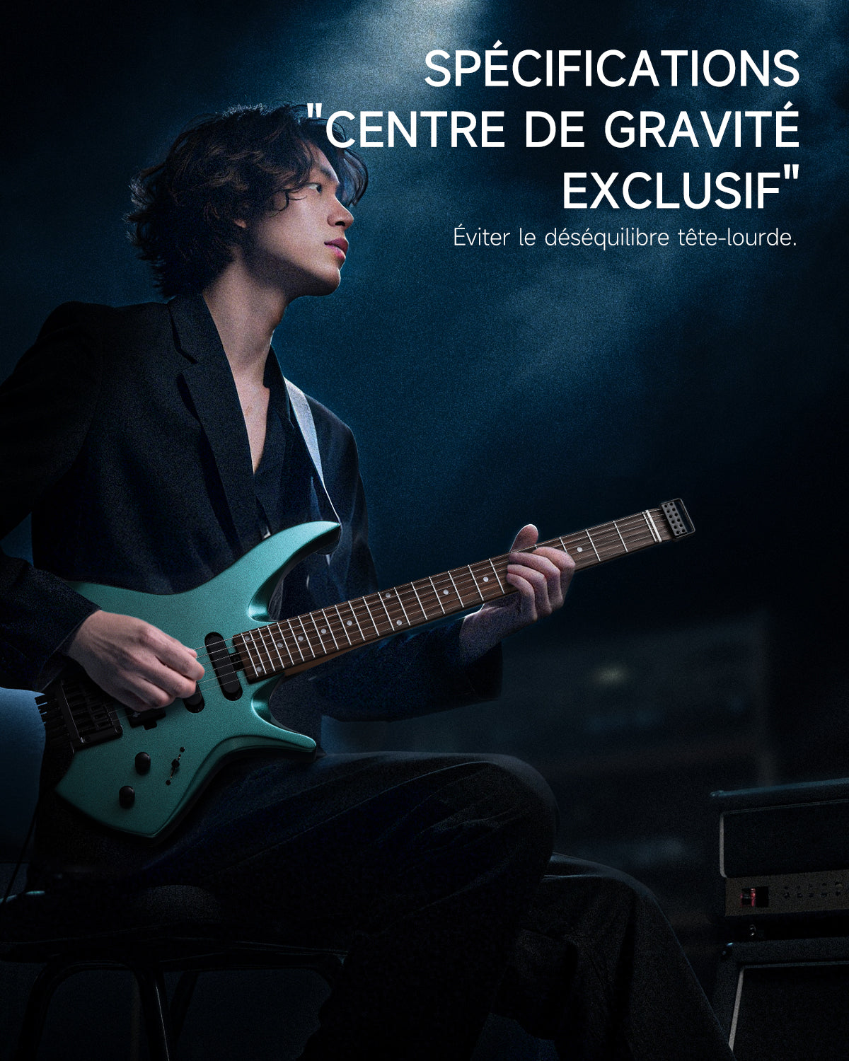 Donner HLX-500 Guitare Électrique Moderne Sans Tête-Sherwood Green##