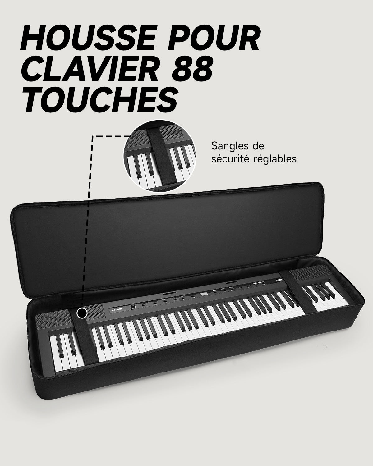 Donner Sac de Transport pour Clavier 88 Touches