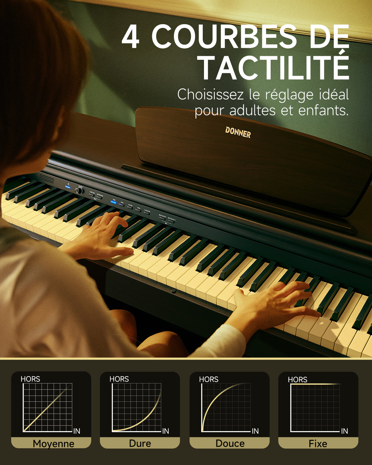 Donner DDP-300 Piano numérique à clavier lesté (version améliorée)