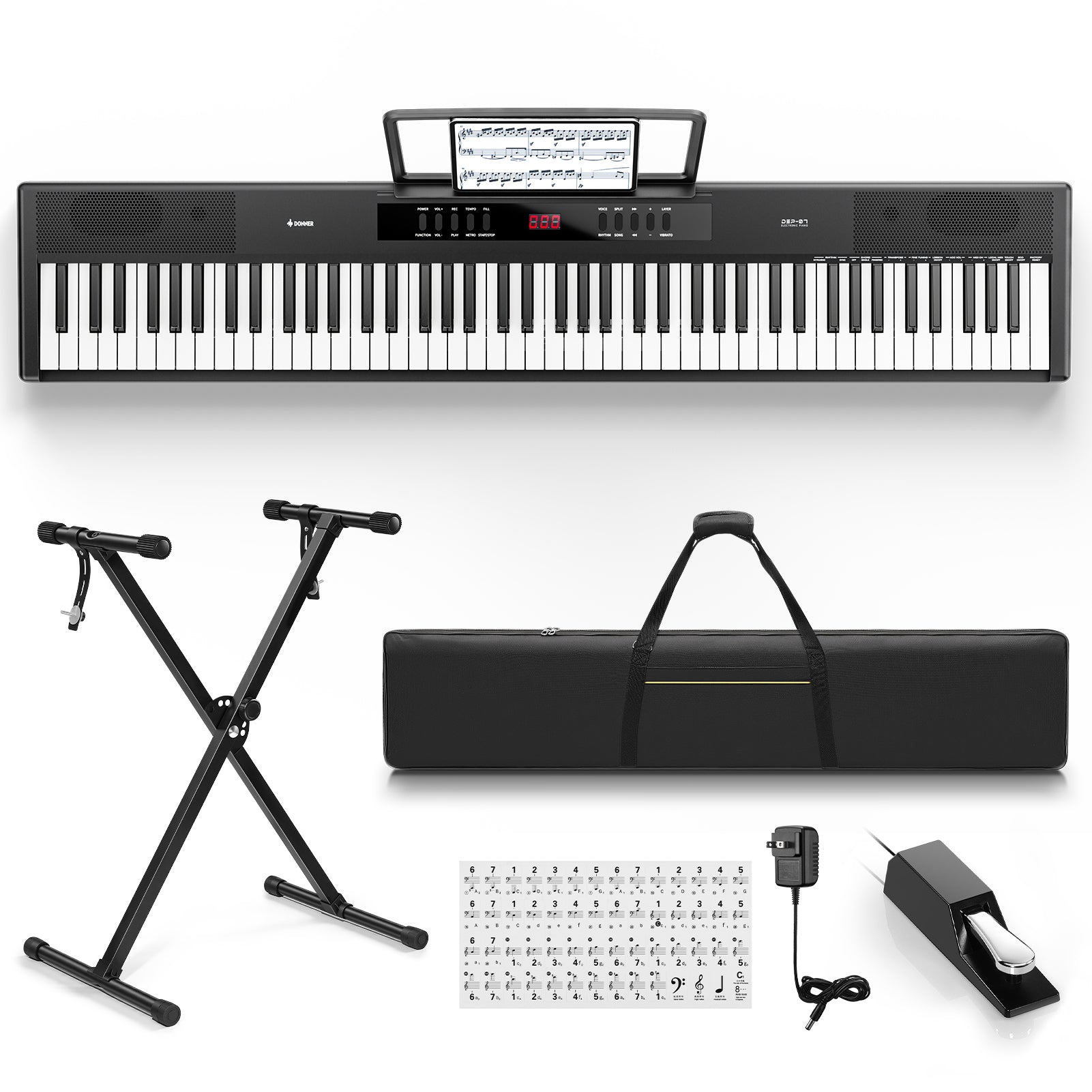 Donner DEP-07  Piano numérique portable semi-lesté à 88 touches