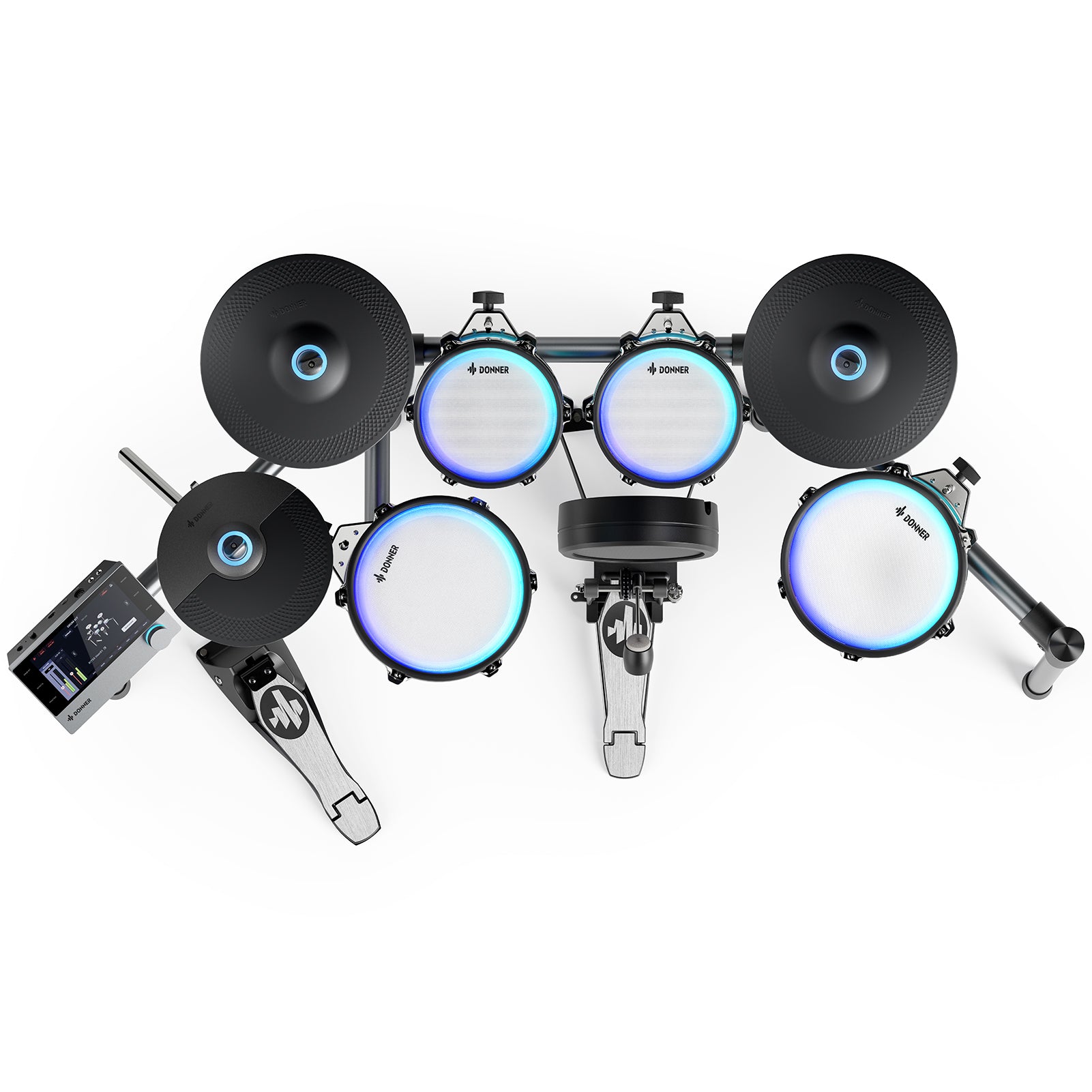 Donner BackBeat Batterie électronique avec lumières LED personnalisables et écran tactile de 7 pouces