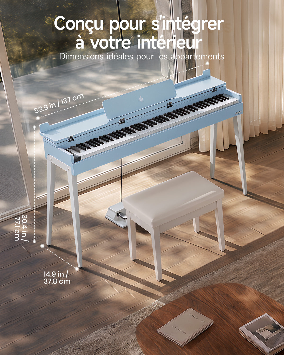 Donner OURA™ S200 Piano numérique 88 touches pour la maison