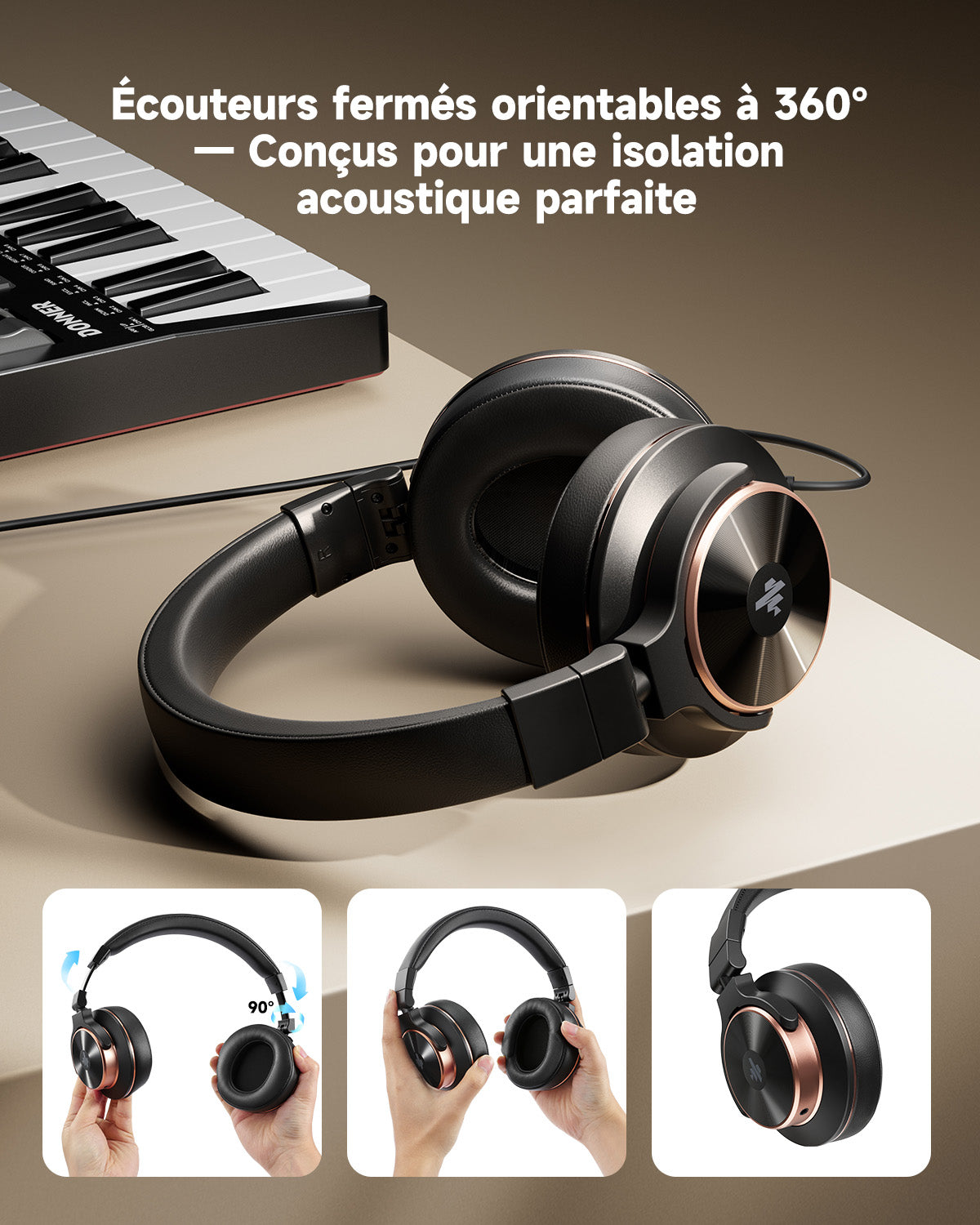 Donner M100 Casque de monitoring studio