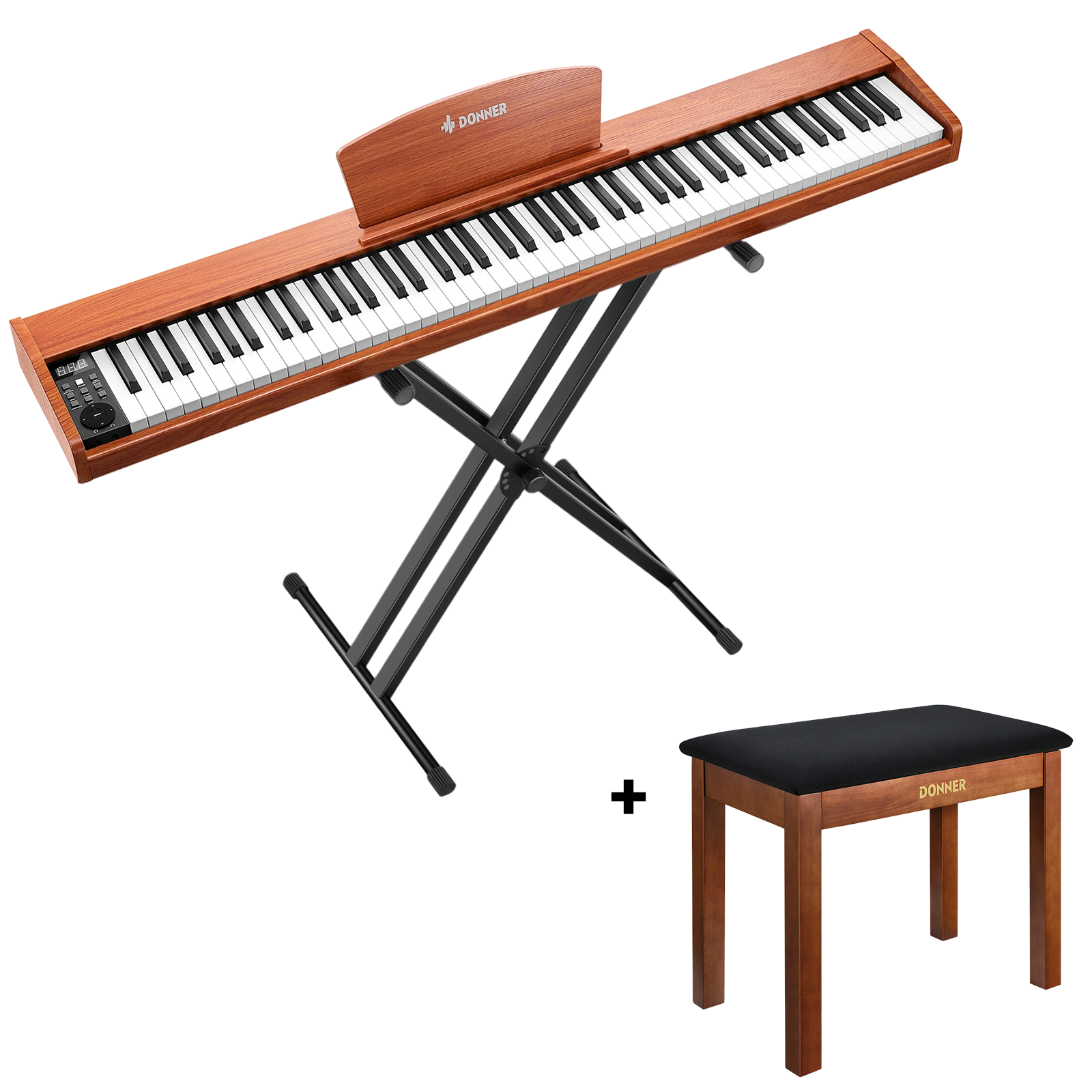 Donner DEP-1S Semi-Lesté De Style Bois Piano Numérique-couleur bois naturel【Nouvelle version】##