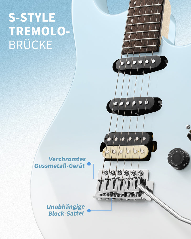 Donner DMT-66 39 Inch Guitare Électrique Taille Standard pour Débutant, Kit de Guitare Électrique avec Housse