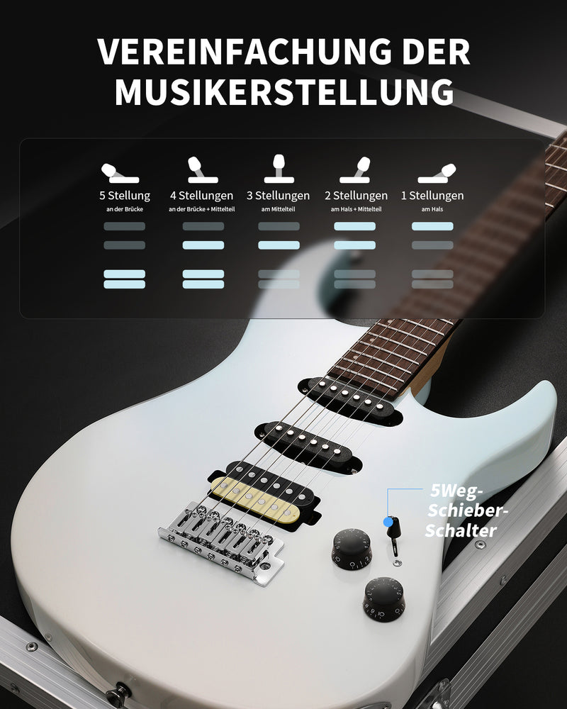 Donner DMT-66 39 Inch Guitare Électrique Taille Standard pour Débutant, Kit de Guitare Électrique avec Housse