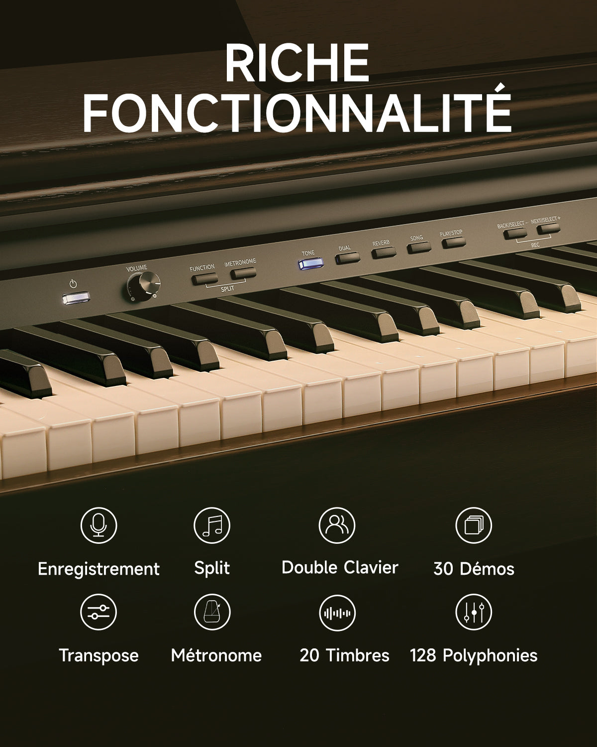 Donner DDP-300 Piano numérique à clavier lesté (version améliorée)