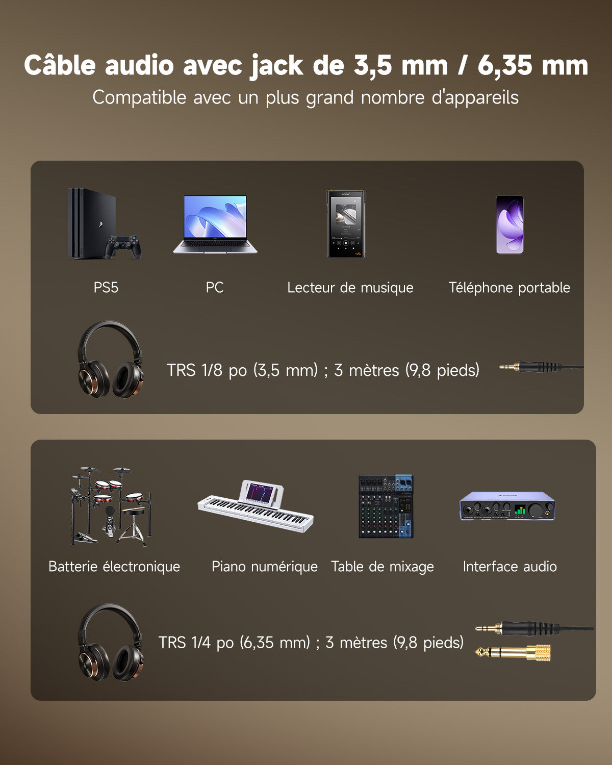 Donner M100 Casque de monitoring studio