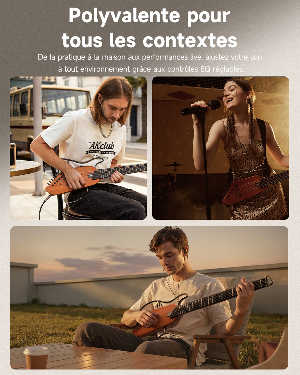 Donner HUSH™ I Guitare de Voyage Ultra-Légère-Acajou##
