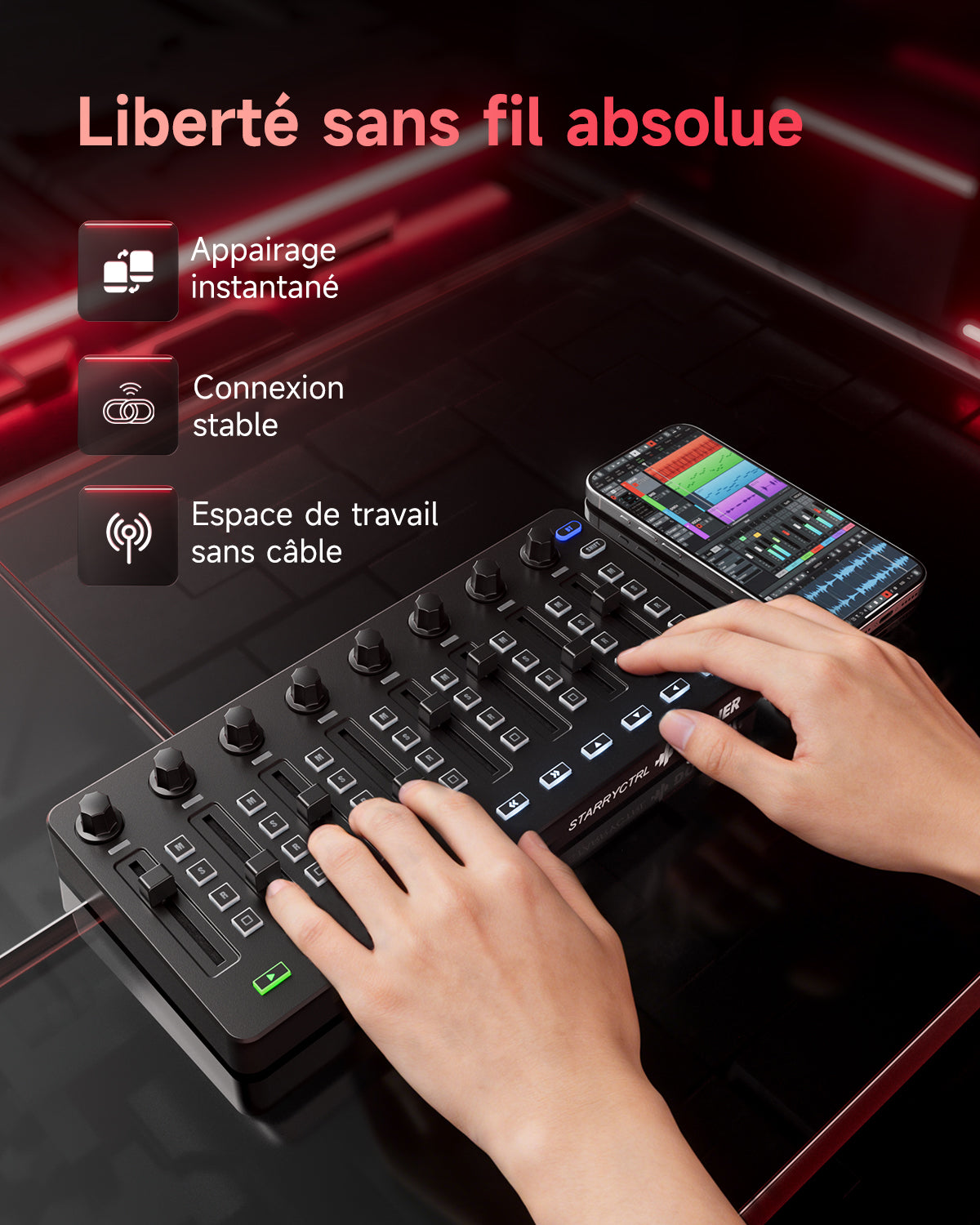 Donner Starrycrtl Contrôleur MIDI, Noir