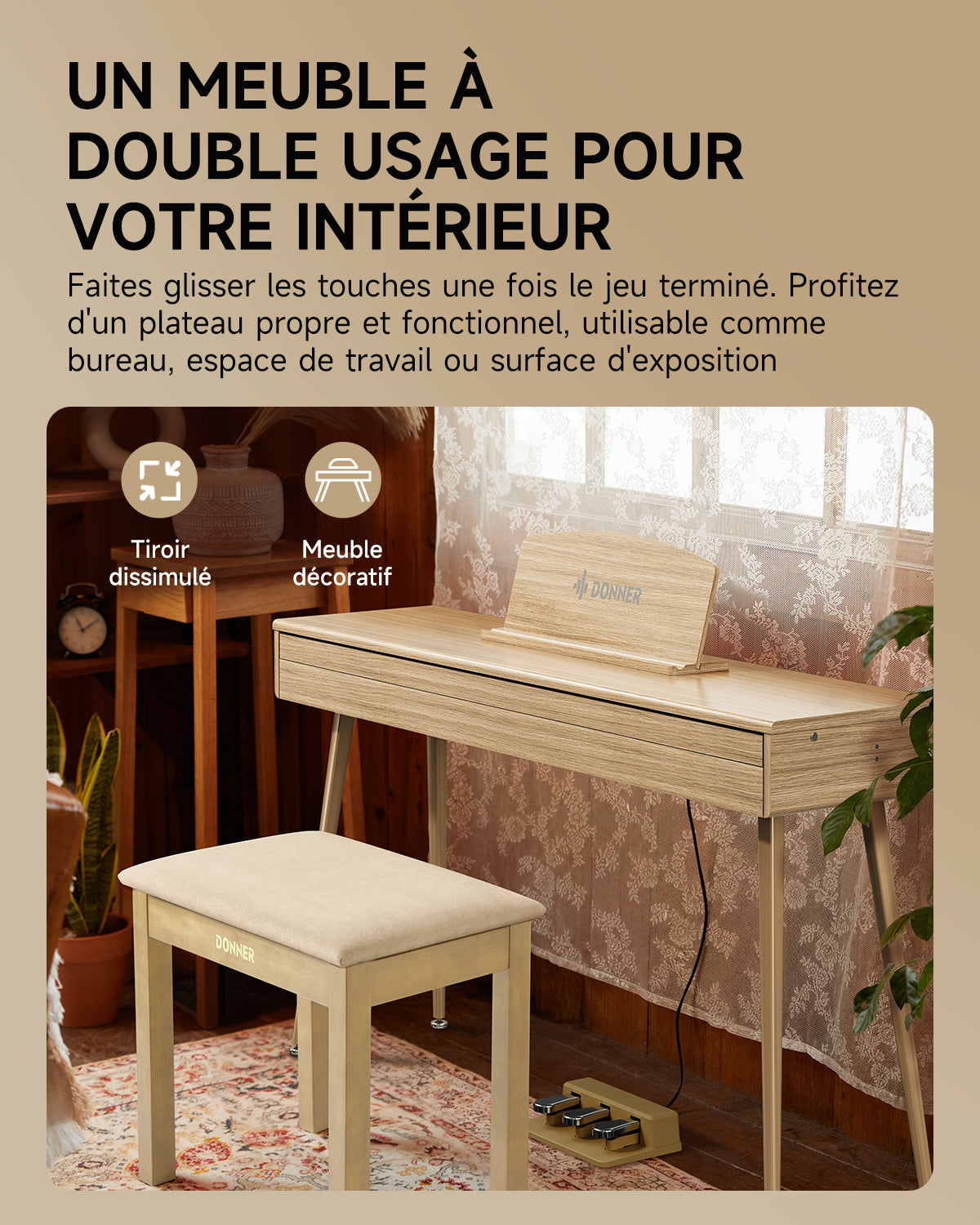 Donner DDP-65 Piano Numérique - 88 Touches Semi-Lestées