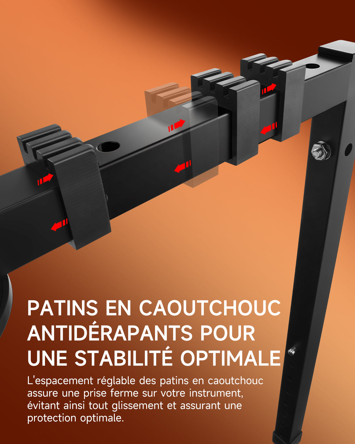 Support Pour Clavier De Piano Réglable En Hauteur - Type X Double Renfort, Pliable, 49-97 Cm, Sangles Incluses - 2