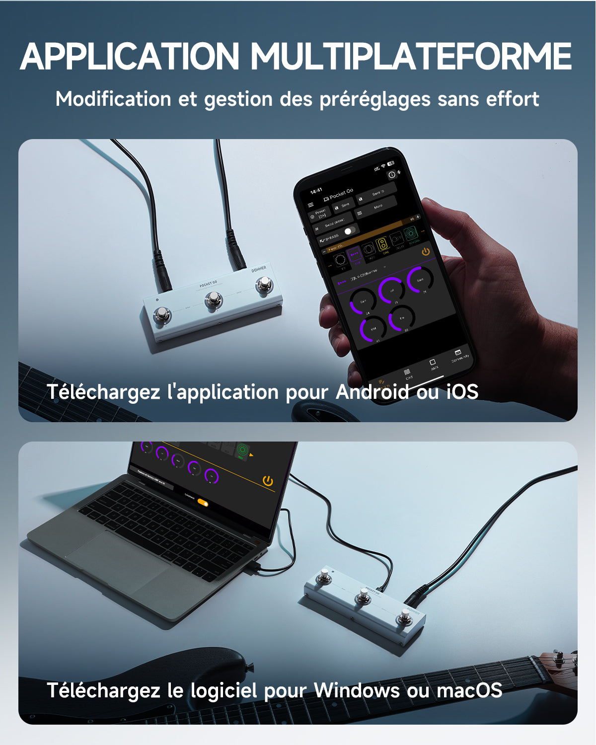 Donner Pocket Go Pédale Portable Multi Effets Guitare