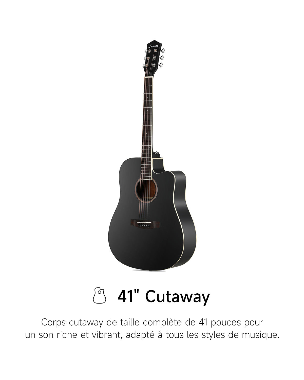 DAG-1CB Acoustic Guitar – 41” Beginner Kit - Donner