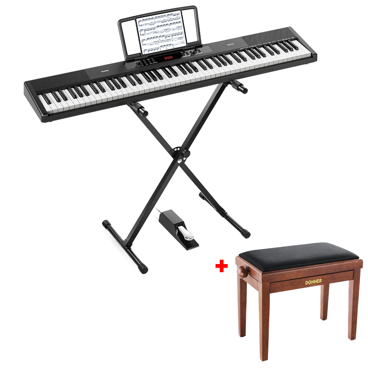 Donner DEP-07  Piano numérique portable semi-lesté à 88 touches