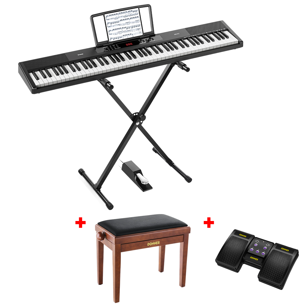 Donner DEP-07  Piano numérique portable semi-lesté à 88 touches