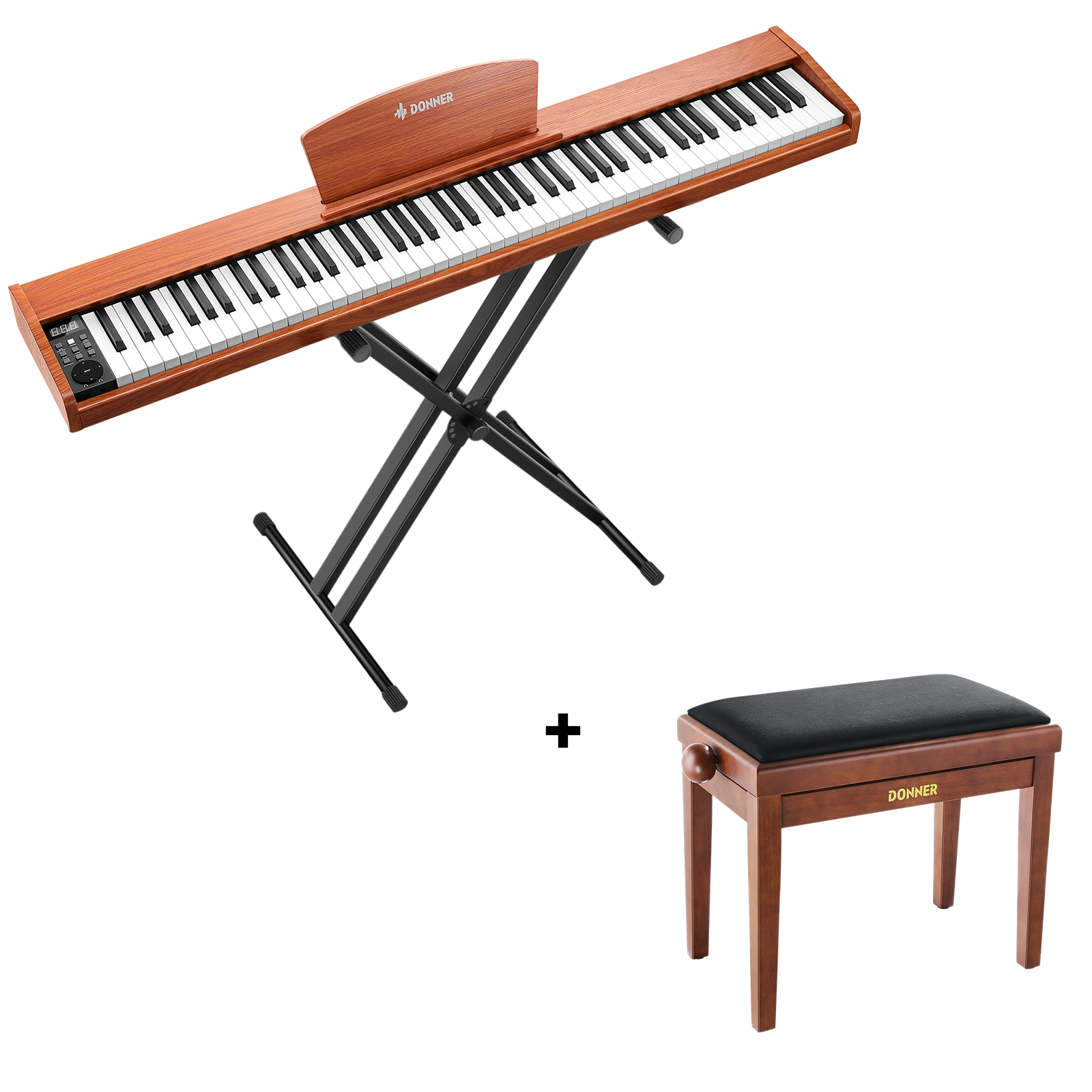 Donner DEP-1S Semi-Lesté De Style Bois Piano Numérique-couleur bois naturel【Nouvelle version】##
