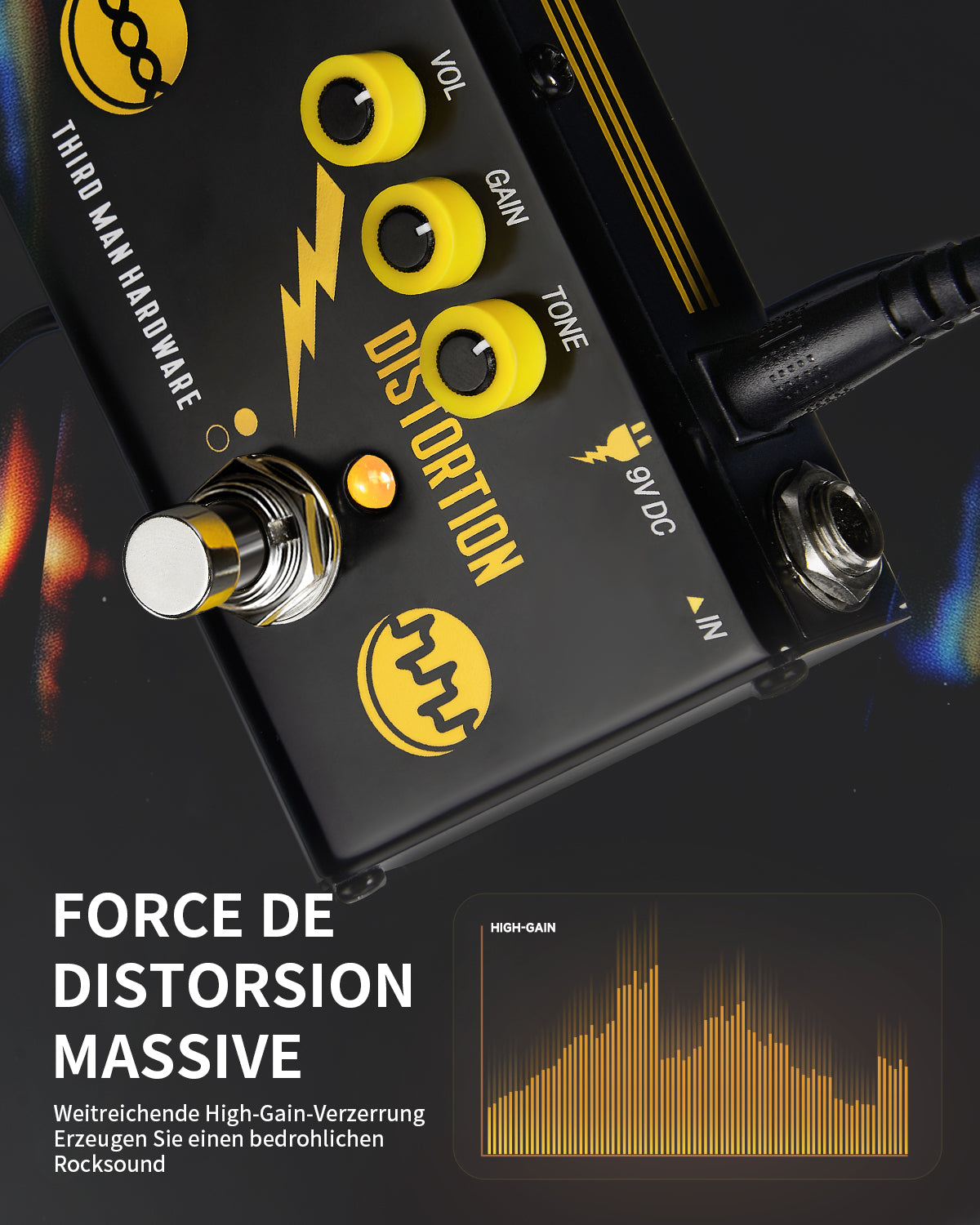 Triple Threat: Distortion, Phaser, Echo 3-in-1 Guitar Pedal