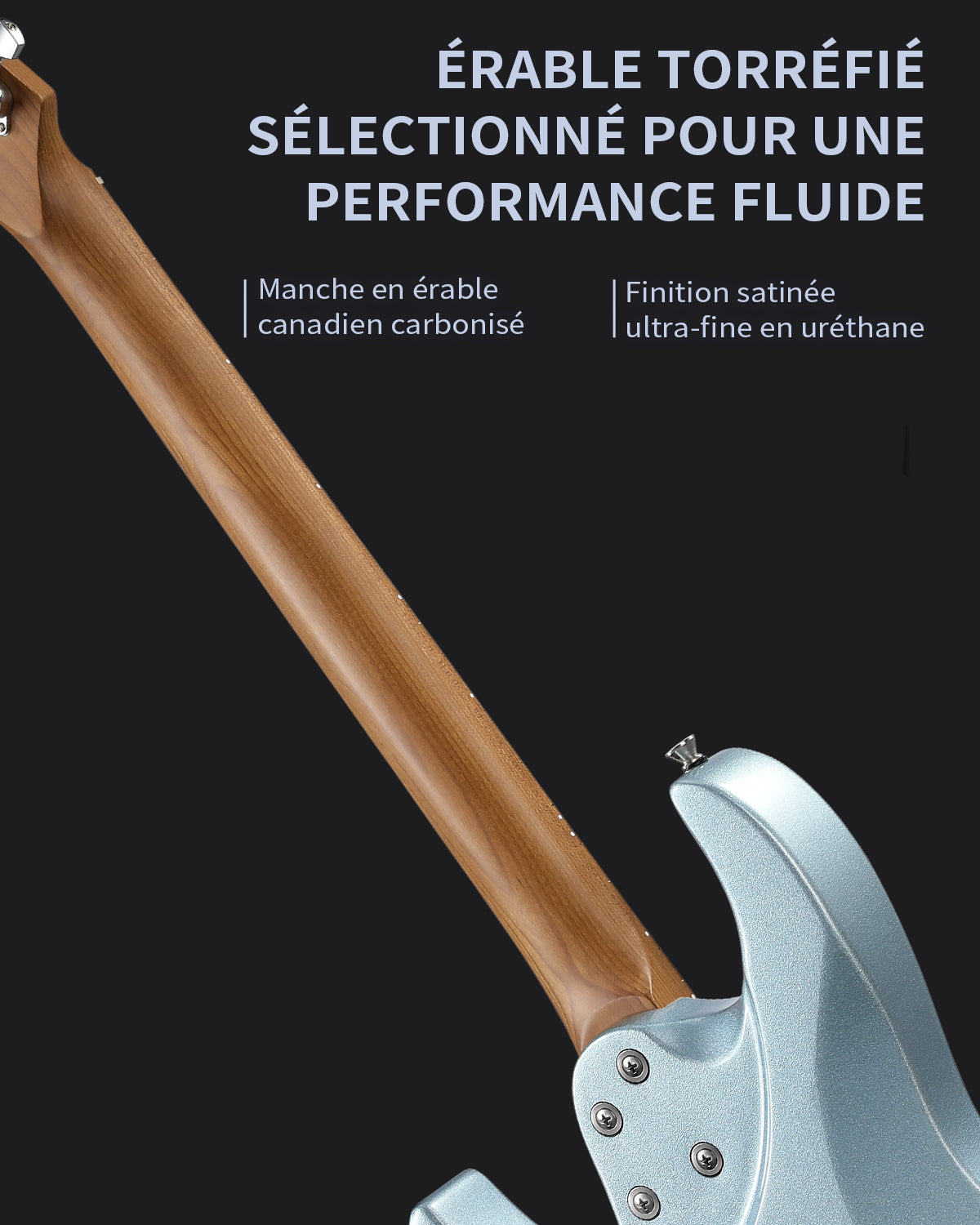 Guitare électrique double coupure Donner DST-550 Guitare Électrique-Bleu##