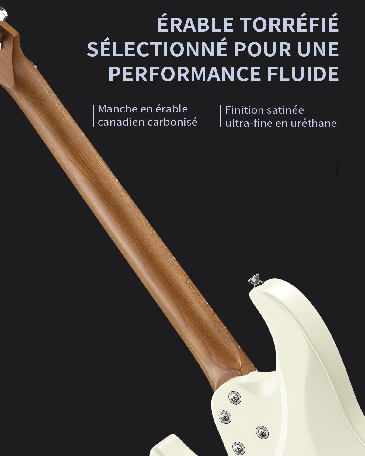 Guitare électrique double coupure Donner DST-550 Guitare Électrique-Blanc##