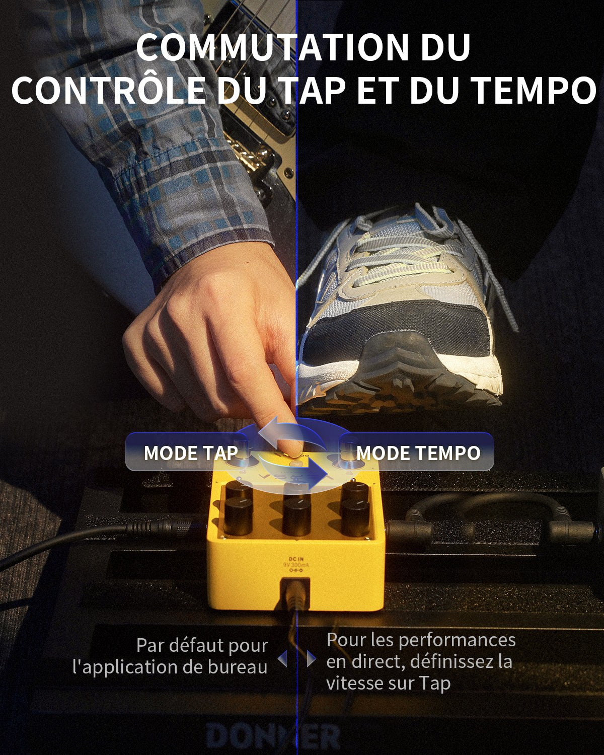 Yellow Fall II: 2-in-1 Delay & Reverb Pedal with Tap Tempo - Donner