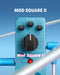 Donner Pédale de modulation – Mod Square Ⅱ pour pédales de guitare électrique, 16 effets Chorus Phaser Tremolo Flanger Rotary Vibrato Wah Lo-fi Detune 16 modes de modulation, True Bypass