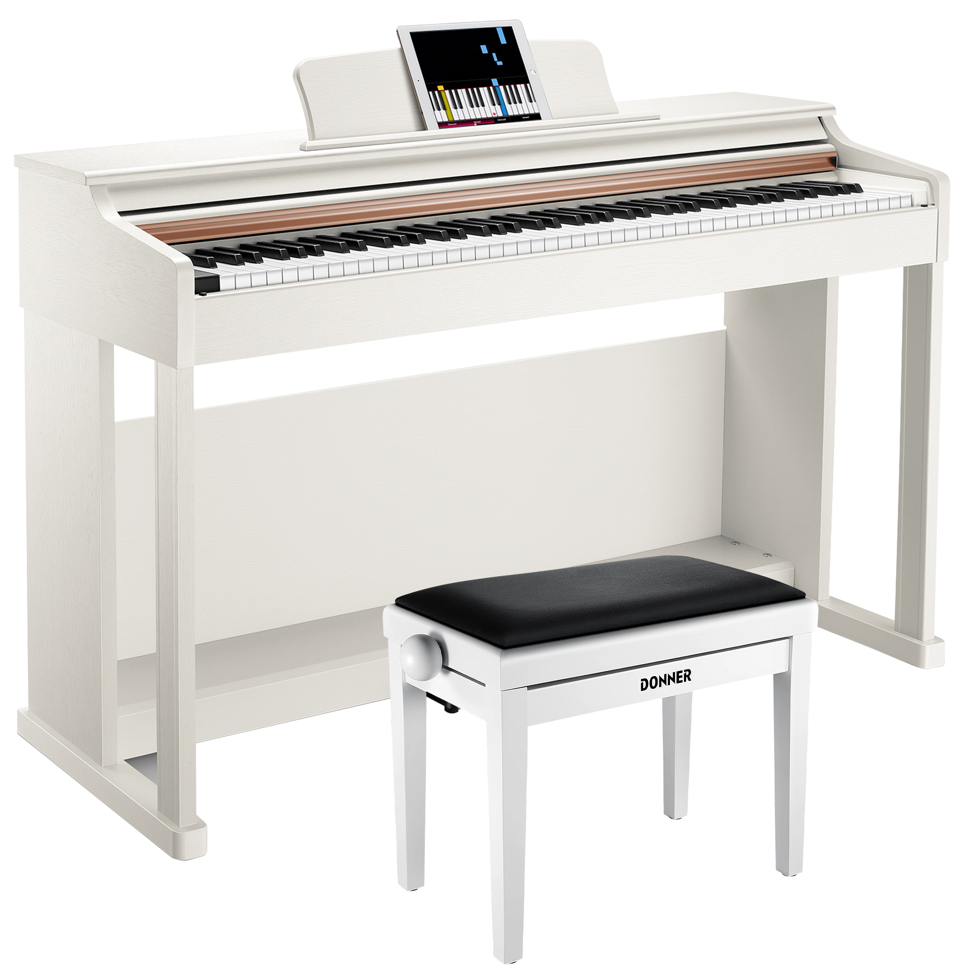 Donner DDP-100 Vertical lesté Piano Numérique-Blanc##