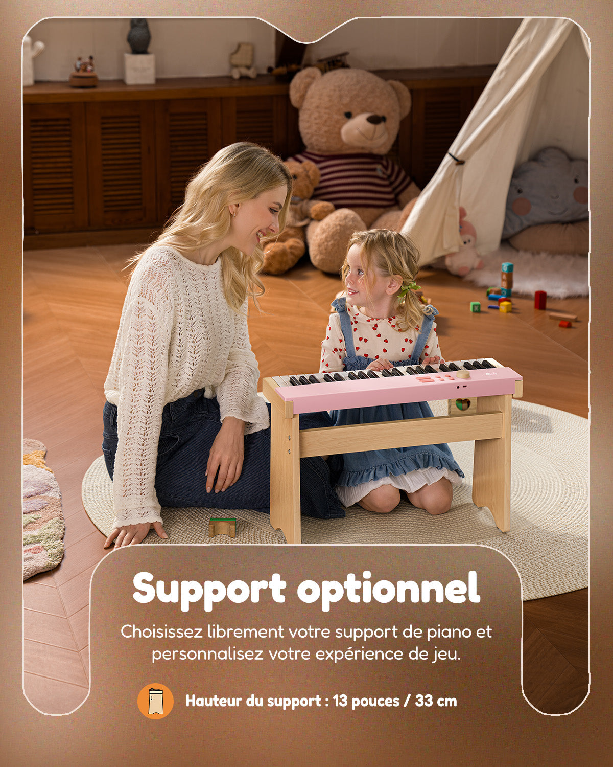 Eastar KIDO Miniature Clavier Numérique-44 Touches avec Support Rose clair##