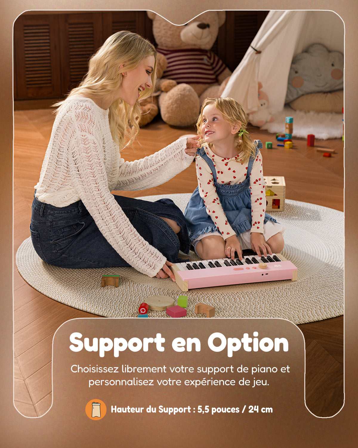 Eastar KIDO V-10 à 32 Touches Miniature Clavier Numérique-Rose clair##