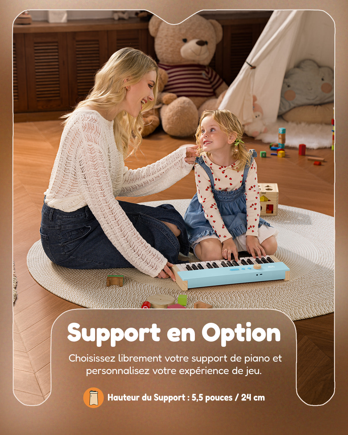 Eastar KIDO V-10 à 32 Touches Miniature Clavier Numérique-Bleu clair##