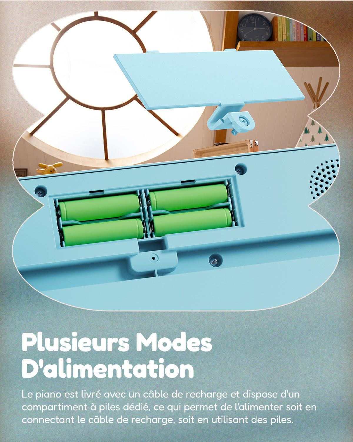 Eastar KIDO V-10 à 32 Touches Miniature Clavier Numérique-Bleu clair##