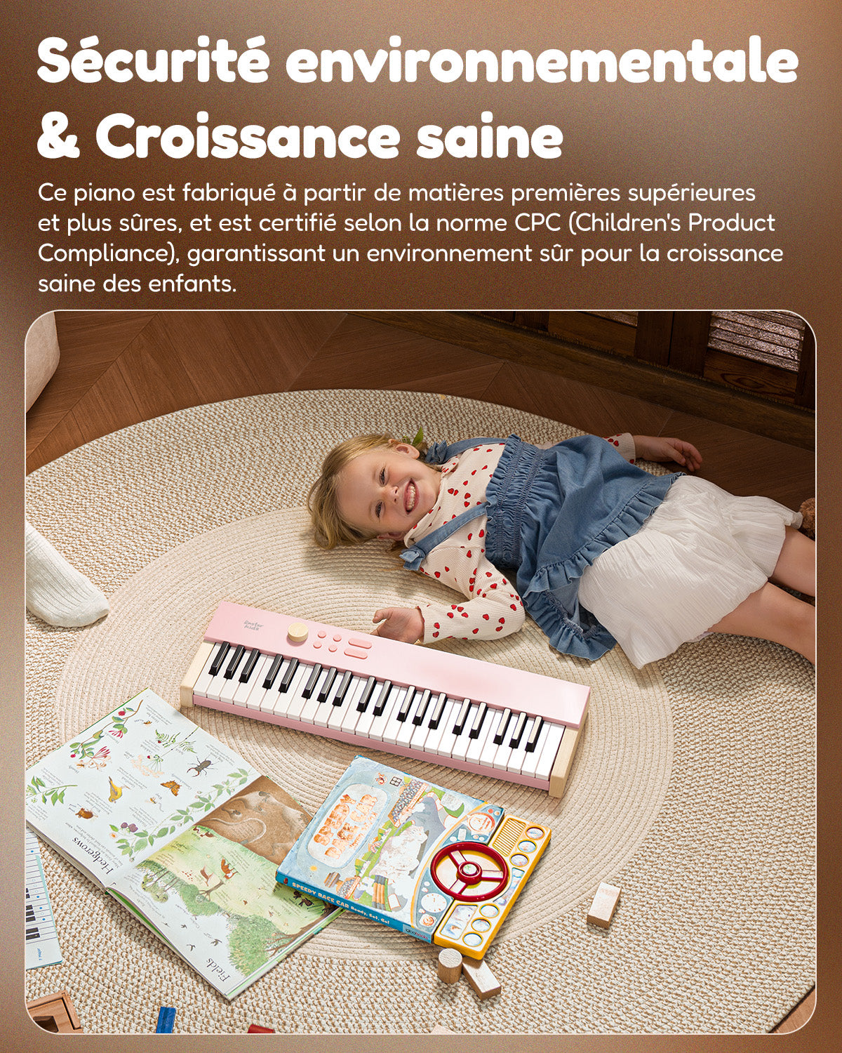 Eastar KIDO V20 Clavier Numérique Mini 44 Touches avec Support-Rose clair##