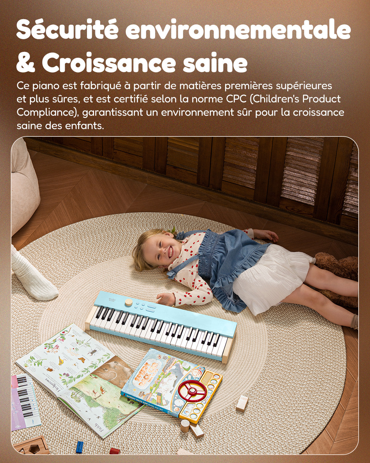 Eastar KIDO Miniature Clavier Numérique-44 Touches avec Support Bleu clair##