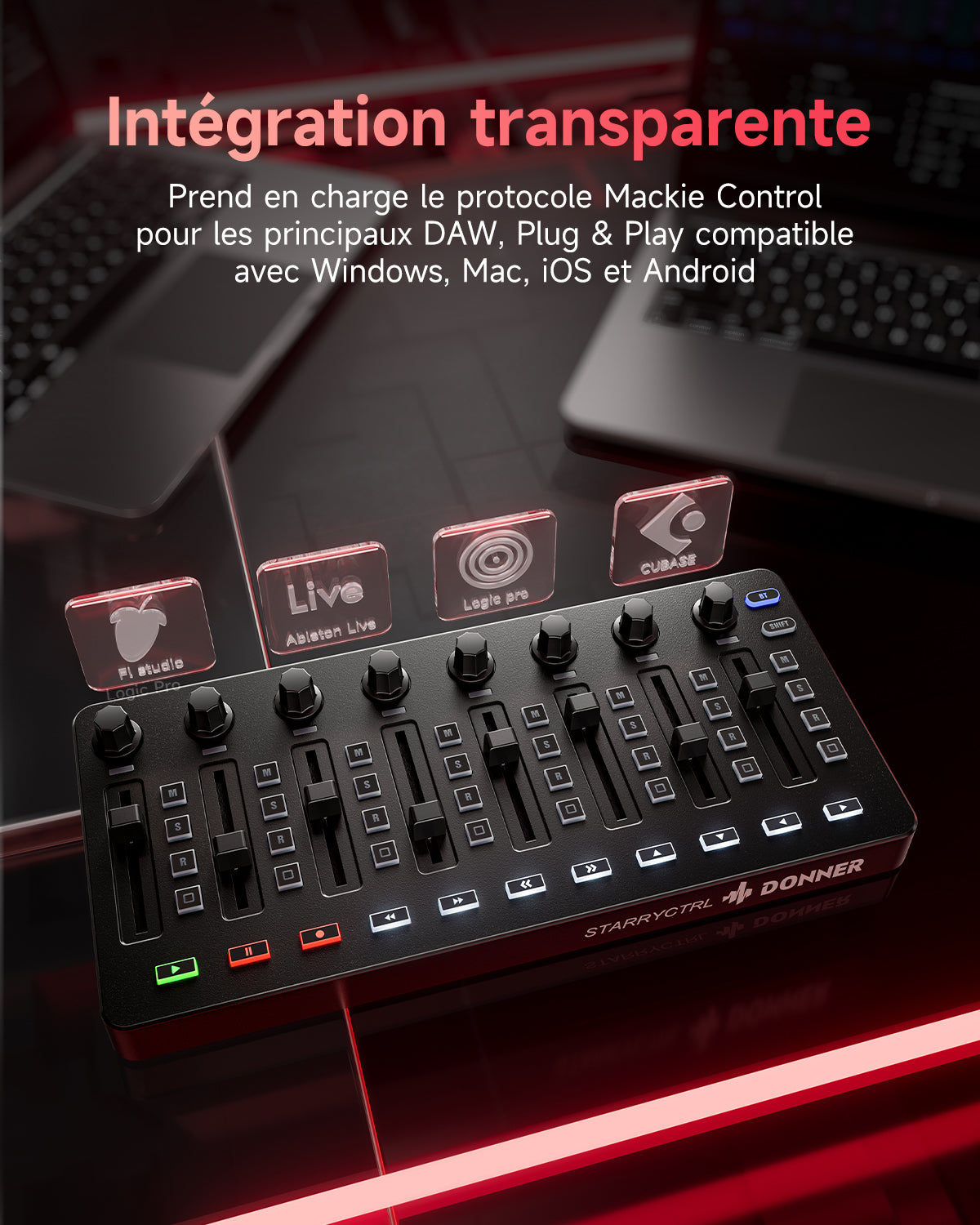 Donner Starrycrtl Contrôleur MIDI, Noir