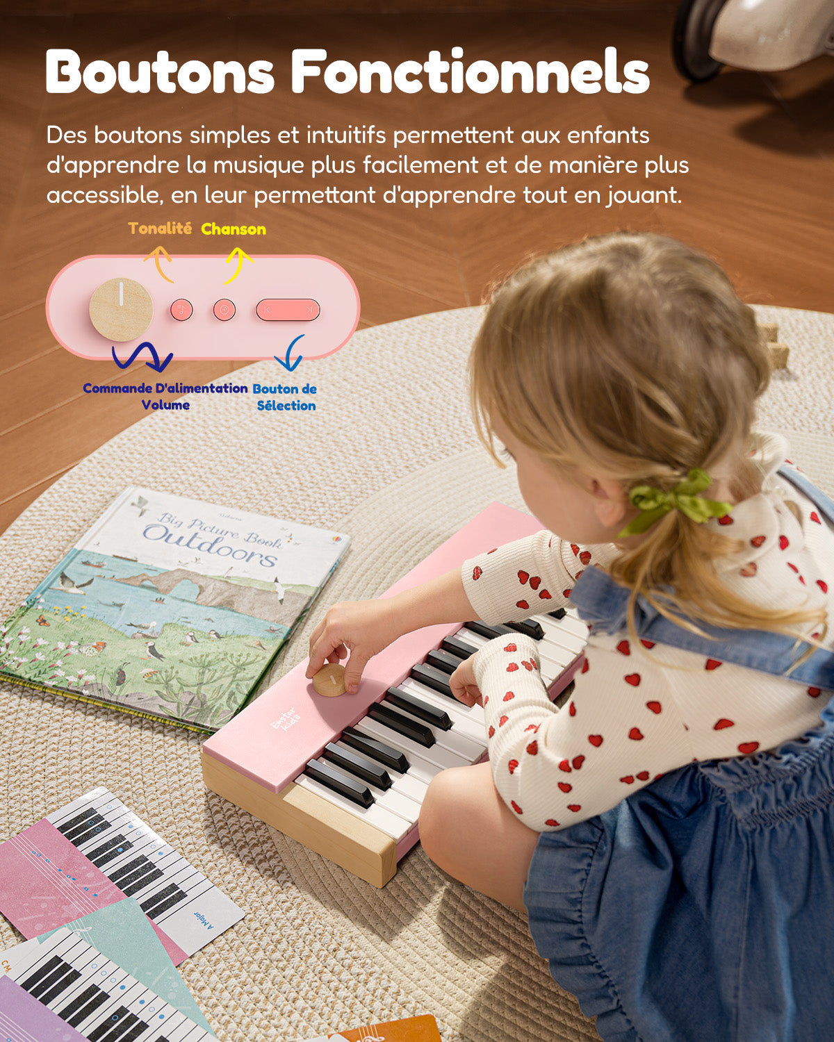 Eastar KIDO V-10 à 32 Touches Miniature Clavier Numérique-Rose clair##