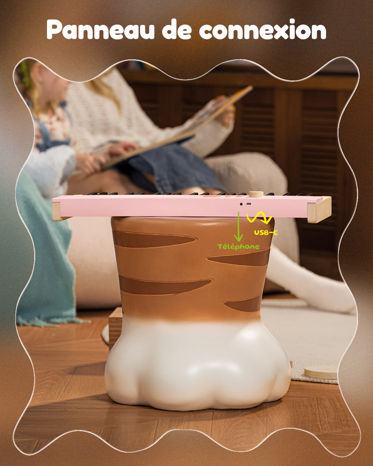 Eastar KIDO V20 Clavier Numérique Mini 44 Touches avec Support-Rose clair##